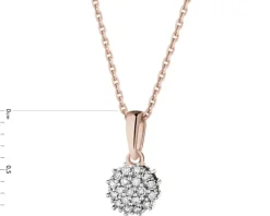 Clearance Apart Zawieszka z różowego złota z diamentami - 0,05 ct - próba 585