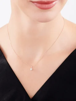 Clearance Apart Zawieszka z różowego złota z diamentami - 0,05 ct - próba 585