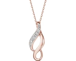 Apart Zawieszka z różowego złota z diamentem - 0,005 ct - próba 375