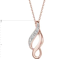 Apart Zawieszka z różowego złota z diamentem - 0,005 ct - próba 375