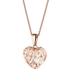 Apart Zawieszka z różowego złota z diamentami - serce - 0,008 ct - próba 375
