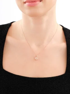 Apart Zawieszka z różowego złota z diamentami - serce - 0,008 ct - próba 375