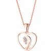 Apart Zawieszka z różowego złota z diamentami - medalik Matka Boska, serce - 0,006 ct - próba 375< Zawieszki