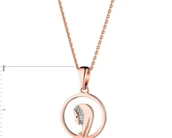 Apart Zawieszka z różowego złota z diamentami - medalik Matka Boska - 0,006 ct - próba 375< Zawieszki