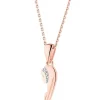 Apart Zawieszka z różowego złota z diamentami - medalik Matka Boska - 0,006 ct - próba 375< Zawieszki