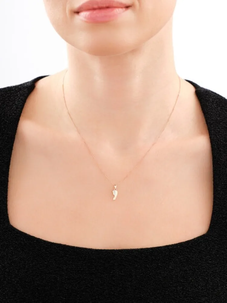 Apart Zawieszka z różowego złota z diamentami - medalik Matka Boska - 0,006 ct - próba 375< Zawieszki