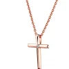 Apart Zawieszka z różowego złota z diamentem - krzyż - 0,003 ct - próba 585< Zawieszki