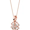 Apart Zawieszka z różowego złota z diamentami – koniczyna - 0,02 ct - próba 585< Zawieszki