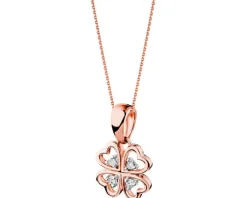 Apart Zawieszka z różowego złota z diamentami – koniczyna - 0,02 ct - próba 585< Zawieszki