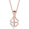 Apart Zawieszka z różowego złota z diamentem – serca, koniczyna - 0,003 ct - próba 375< Zawieszki