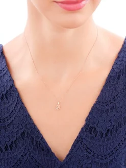 Apart Zawieszka z różowego złota z diamentem – serca, koniczyna - 0,003 ct - próba 375< Zawieszki