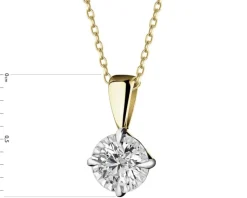 Discount Apart Zawieszka z żółtego i białego złota z brylantem - 0,08 ct - próba 585