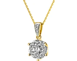 Apart Zawieszka z żółtego i białego złota z brylantami - 0,52 ct - próba 585< Wszystkie