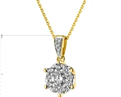 Apart Zawieszka z żółtego i białego złota z brylantami - 0,52 ct - próba 585< Wszystkie