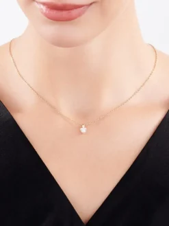 Clearance Apart Zawieszka z żółtego i białego złota z brylantem - serce - 0,23 ct - próba 585