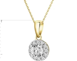 Apart Zawieszka z żółtego i białego złota z diamentami - 0,15 ct - próba 585< Zawieszki