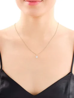 Apart Zawieszka z żółtego i białego złota z diamentami - 0,15 ct - próba 585< Zawieszki
