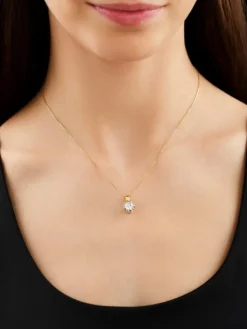 Apart Zawieszka z żółtego i białego złota z brylantem - SI2/H - 1,00 ct - próba 750< Zawieszki