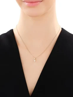 Apart Zawieszka z żółtego i białego złota z brylantem - 0,10 ct - próba 585< Zawieszki