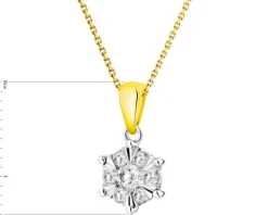 Apart Zawieszka z żółtego i białego złota z brylantami - 0,25 ct - próba 585