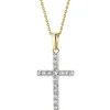 Best Apart Zawieszka z żółtego i białego złota z brylantami - krzyż - 0,25 ct - próba 585