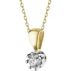 Apart Zawieszka z żółtego i białego złota z brylantem - 0,16 ct - próba 585