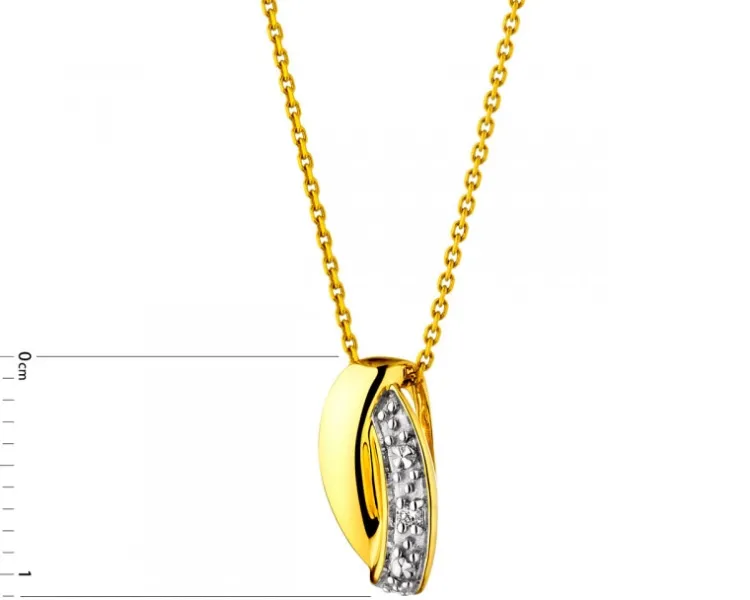 Apart Zawieszka z żółtego złota z brylantem - 0,01 ct - próba 585< Zawieszki