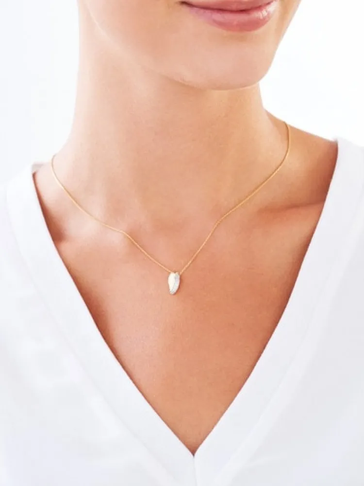 Apart Zawieszka z żółtego złota z brylantem - 0,01 ct - próba 585< Zawieszki