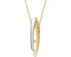 Apart Zawieszka z żółtego złota z brylantem - 0,02 ct - próba 585< Zawieszki