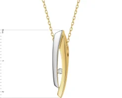Apart Zawieszka z żółtego złota z brylantem - 0,02 ct - próba 585< Zawieszki