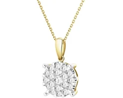 Clearance Apart Zawieszka z żółtego złota z brylantami - 0,35 ct - próba 585