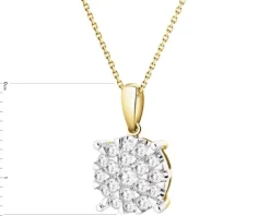 Clearance Apart Zawieszka z żółtego złota z brylantami - 0,35 ct - próba 585