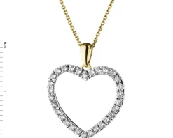 Apart Zawieszka z żółtego złota z brylantami - serce - 0,33 ct - próba 585< Zawieszki