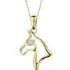 Apart Zawieszka z żółtego złota z brylantem - koń - 0,01 ct - próba 375< Zawieszki