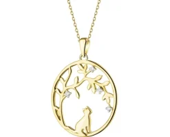 Apart Zawieszka z żółtego złota z brylantami - kot - 0,04 ct - próba 375< Wszystkie