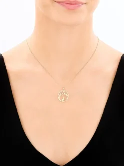Apart Zawieszka z żółtego złota z brylantami - kot - 0,04 ct - próba 375< Wszystkie