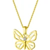 Apart Zawieszka z żółtego złota z brylantem - motyl - 0,01 ct - próba 375< Zawieszki
