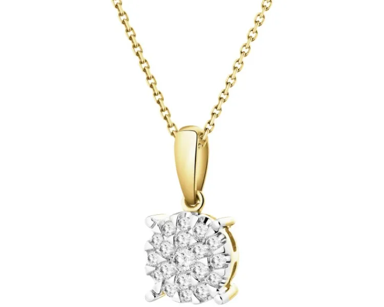 Apart Zawieszka z żółtego złota z brylantami - 0,12 ct - próba 585< Zawieszki
