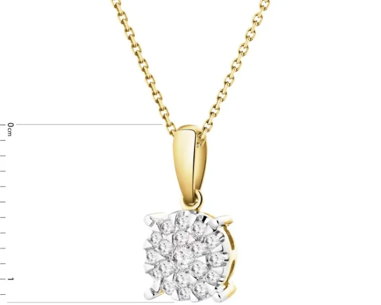 Apart Zawieszka z żółtego złota z brylantami - 0,12 ct - próba 585< Zawieszki
