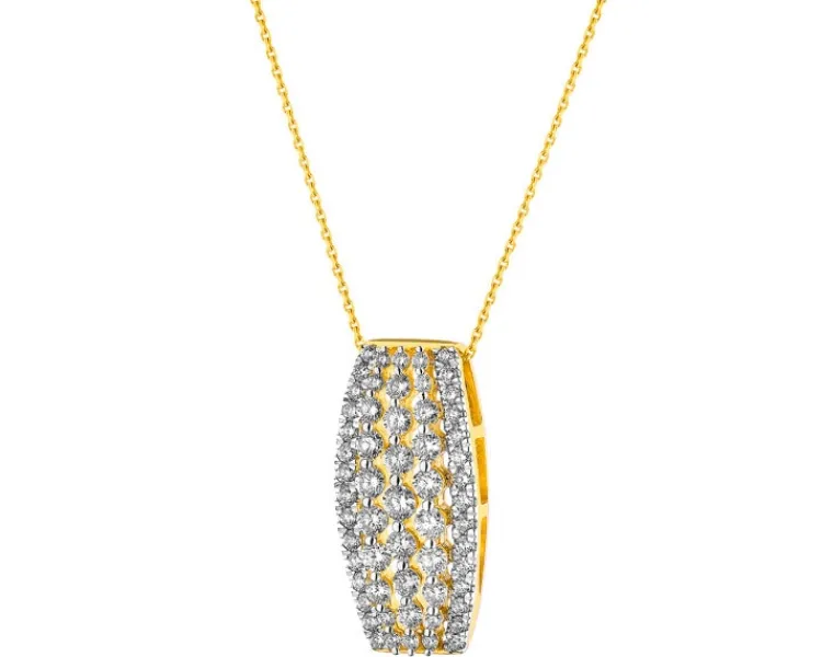 Apart Zawieszka z żółtego złota z brylantami - 1,00 ct - próba 585< Zawieszki