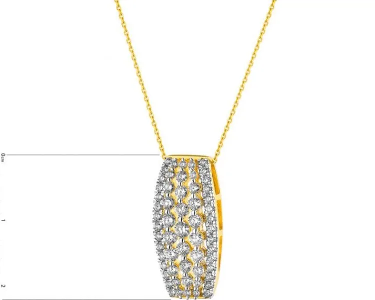 Apart Zawieszka z żółtego złota z brylantami - 1,00 ct - próba 585< Zawieszki