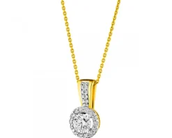 Hot Apart Zawieszka z żółtego złota z brylantami - 0,42 ct - próba 750