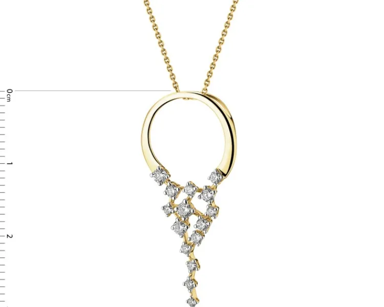 Apart Zawieszka z żółtego złota z brylantami - 0,29 ct - próba 585< Zawieszki