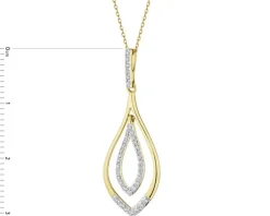 Discount Apart Zawieszka z żółtego złota z brylantami - 0,25 ct - próba 585