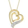 Apart Zawieszka z żółtego złota z brylantami - serca - 0,01 ct - próba 585< Zawieszki