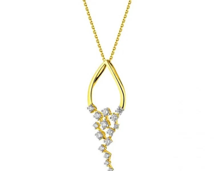 Apart Zawieszka z żółtego złota z brylantami - 0,33 ct - próba 585< Zawieszki