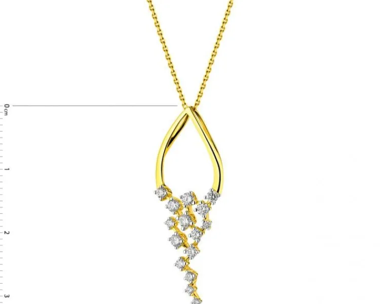 Apart Zawieszka z żółtego złota z brylantami - 0,33 ct - próba 585< Zawieszki