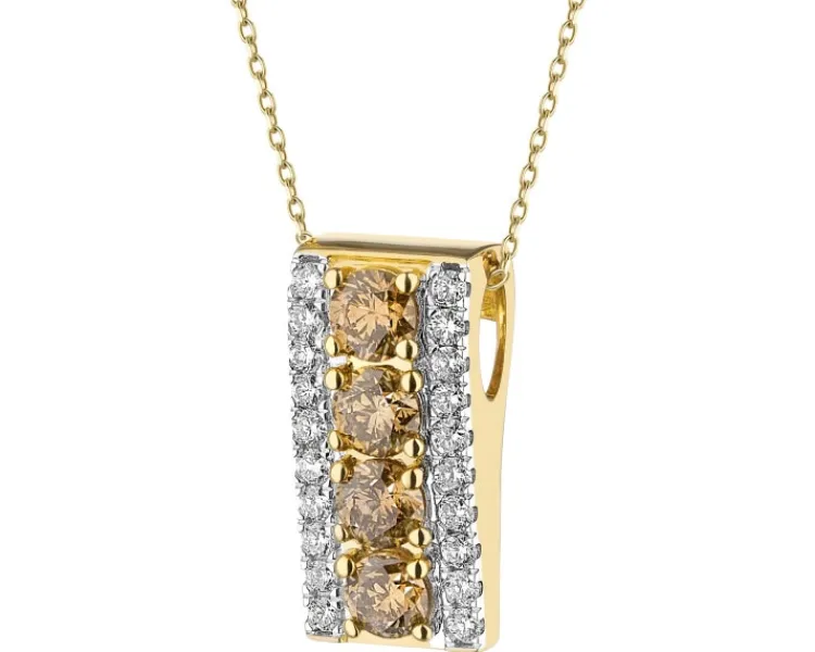 Apart Zawieszka z żółtego złota z brylantami - 0,96 ct - próba 585< Wszystkie
