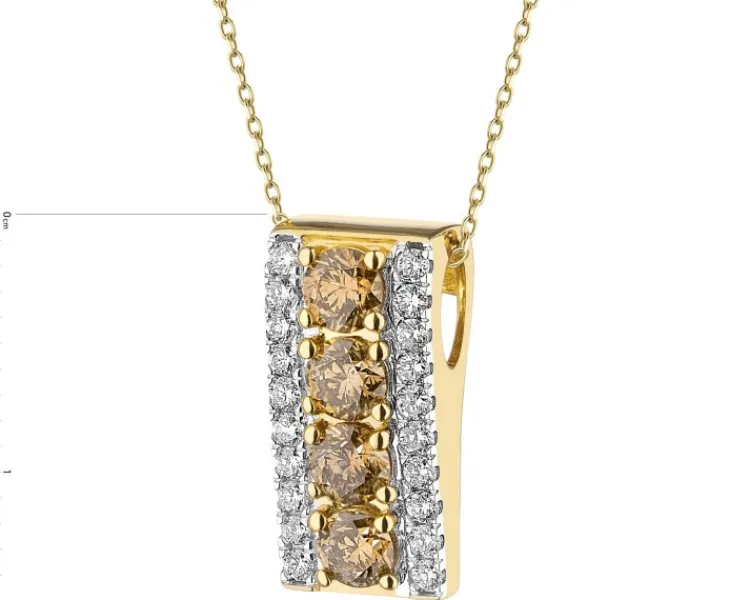 Apart Zawieszka z żółtego złota z brylantami - 0,96 ct - próba 585< Wszystkie