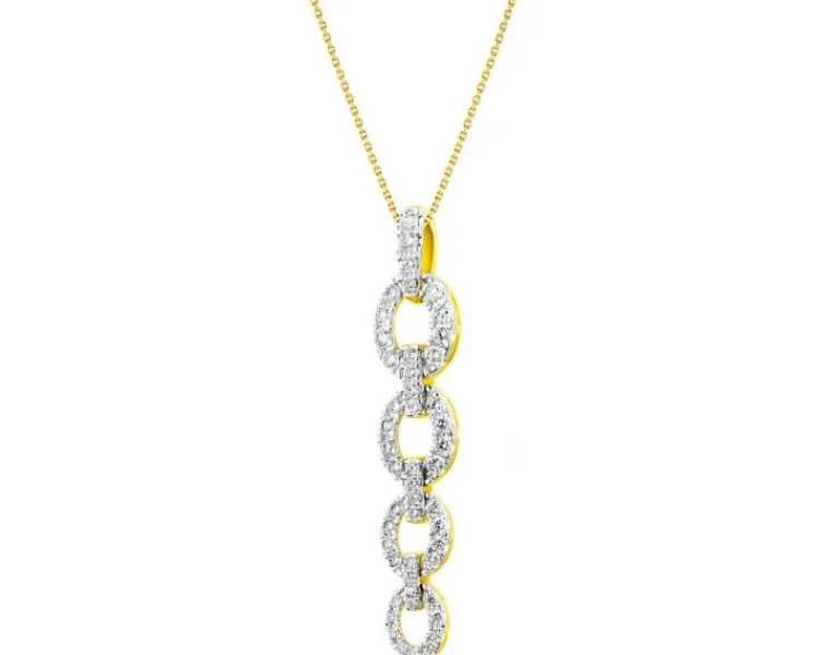 Best Apart Zawieszka z żółtego złota z brylantami - 0,75 ct - próba 585